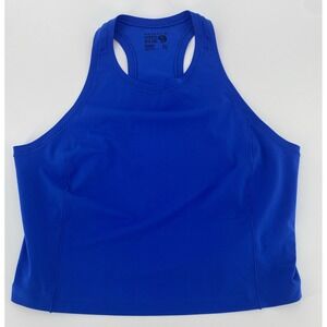 MOUNTAIN HARDWEAR Mountain Stretch Tanklette Crop Top Racerback BLUE Women's XL